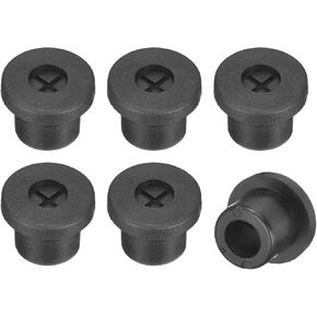 uxcell 6 Pcs Cable Cord Grommet, 1-1/8 Inch (28mm) Desk Grommet Flexible Rubber Grommets Wire Hole Cover Pass Through for Office Computer Desk Wire Organizer, Black