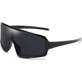 Cycling Sunglasses for Men Women, Polarized Sports Sunglasses, Black