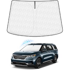 KUST Windshield Sun Shade for Kia Carnival Accessories 2022-2024 Window Sunshade Sun Visor Protector Foldable Blocks UV Rays Keep Your Car Cooler