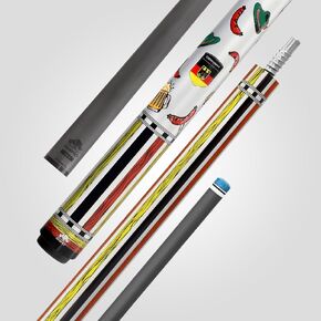 RHINO Voyager Pool Cue - (3/8-8 Joint) - 12.5mm Tip Diameter. 3D-Friction Grip, 100% Carbon Fiber Shaft and Composite Butt, Pro Taper