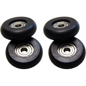 Total Gym Replacement Set Wheels/Rollers for Models 2000, 3000, and More -Black (4 Pack)
