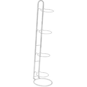 Vertical Ball Storage, Basketball Storage Shelf, Iron Volleyball Stand Holder Basketball Rack 4 Tier Ball Rack for Football