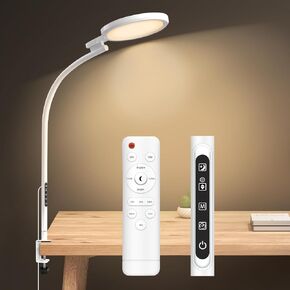 Light Therapy Lamp,10000 Lux UV-Free Sun Lamp, 5 Colors & 5 Brightness Levels Desk Therapy Lamp with Flexible Gooseneck & Remote & Touch Control