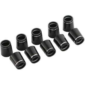 Kopida 10Pcs Black Golf Iron Ferrules, Durable Anti-Shock Ring with Single Ring for Irons Shaft Golf Training, Golf Shaft Sleeve