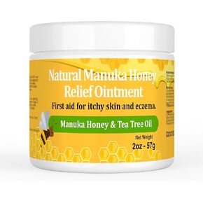 Draw Salve Manuka Honey Ointment Cream, for Eczema, Rosacea, Psoriasis, Folliculitis, Seborrheic Dermatitis, Anti-Itch for Soothing Relief, Dry, Itchy, Irritated Skin
