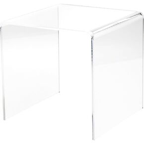 Plymor Clear Acrylic Square Display Riser, 9" H x 9" W x 9" D (1/4" Thick)