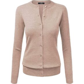 MBJ WSK780 Womens Keep It Classic V Neck Cardigan M Charcoal