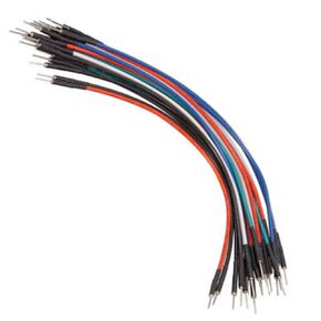 Jameco Valuepro FS150-20 Test Leads Breadboard 20 Pack 5.9" (150 mm) Wire Pin Contacts