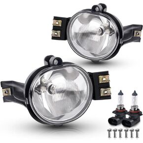 G-PLUS Fog Lights Lamps Front Bumper Compatible With Dodge Ram 1500 2009 2010/Ram 1500 2500 3500 2011 2012,Driving Fog Lamps W/Halogen Bulbs Smoky Lens