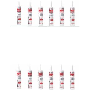 GE 712 Silicone I Bathroom Tub and Tile Caulk, 10.1 oz, White (Pack of 12)