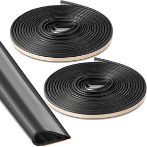 2 Pcs Adhesive Fire/Smoke Gasketing 0.5" W x 0.25" H x 20' l Silicone Rubber Gasket Seal Flexible Silicone Gasket Seal for Door Window Indoor Outdoor Commercial Weather Stripping