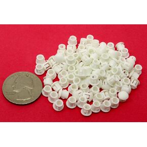 White Nylon Push in Locking Hole Plug - Fits Panel Diam 316 Inch, Head 14 Thickness .016 -.062 Surface Finish Matte-Textured