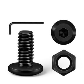 41Pcs M6 x 35mm Flat Head Socket Head Hex Screws kit, 304 Stainless Steel M6 Bolt Furniture Bolts Black Oxide (with nut and Hex Spanner)