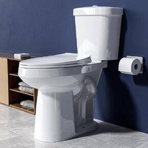 Extra Tall Toilet 21 Inch - Elongated Toilet Dual Flush Av 1.28 GPF,Two Piece High Toilet for Seniors,Comfort Bowl Height Bathroom Toilet for Elderly & Pregnant & Disabled & Tall,12" Rough In