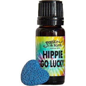 Frankie & Myrrh Hippie Go Lucky Patchouli Essential Oil Blend w/Lava Stone Portable Diffuser | Pure Patchouli and Grapefruit Aromatherapy for Energy and Relaxation - 10mL