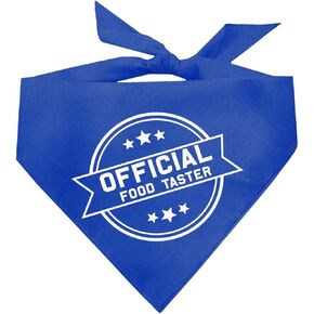 Official Food Taster Dog Bandana (8 Royal, One Size)