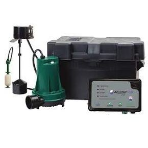 Zoeller 508-0014 Aquanot Fit 12-volt DC Battery Back-up Sump Pump System with Built-in Wi-Fi for Z Control Connectivity