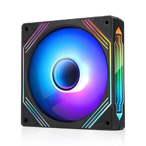 Jungle Leopard Prism 140mm ARGB Reverse Case Fan,Infinity Mirror Light Effect Design Cooling Fan, 140mm CPU PWM Fan 1600RPM 74.26CFM 2.13MMH20 HDB Bearing for PC Case&CPU Cooler