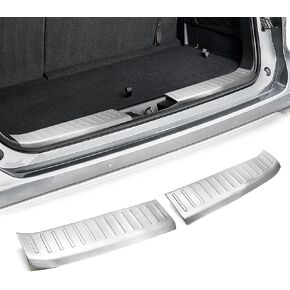 MZS Rear Bumper Protector Guard Compatible with Highlander 2020 2021 2022 2023 2024, Trunk Door Sill Guard Anti-Scratch Durable Stainless Steel Scrape Guard Interior Accessories - Rear Exterior/Lower