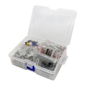 Electronic Component Assortment Kit, Total 1410Pcs, Metal Film Resistors, LED Diodes, Common Diodes, Electrolytic Capacitor, Ceramic Capacitors, Transistors for Electronics DIY Project