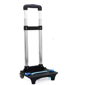 حقيبة ظهر بعجلات على شكل شاحنة يدوية وعربة بعجلات من سبائك الألومنيوم قابلة للطي لحقيبة المدرسة/حقيبة الظهر (أسود بعجلتين) in Kuwait