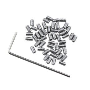 50PCS M3x5MM Stainless Steel Hexagon Socket Set Screw Suitable for Door Knob Faucet Lamp and Lock Repair