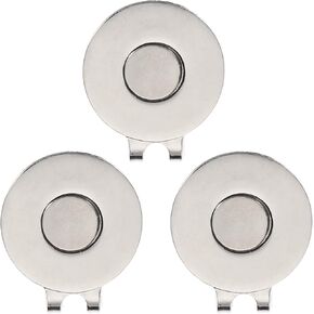 PATIKIL Magnetic Golf Hat Clip, 3 Pack Metal Golf Ball Marker Holder for Golf Caps Gloves, Bright Nickel