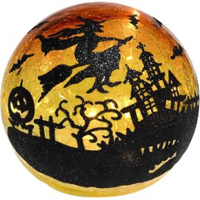 LumaBase Battery Operated Halloween Glass Globe
