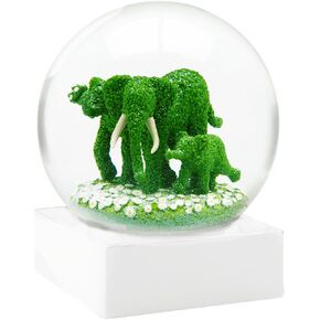 CoolSnowGlobes Elephant Topiary Snow Globe