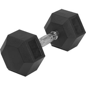 Hex Rubber 20Lb Each Dumbbell (1 Dumbbell)
