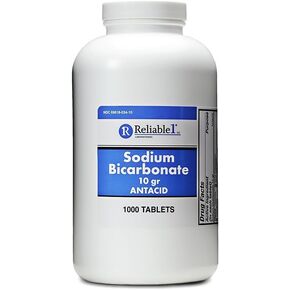Reliable-1 Laboratories Sodium Bicarbonate Antacid Tablets Acid Reducer for Indigestion & Heartburn Relief | Bulk Antacids – 1000 Count Bottle