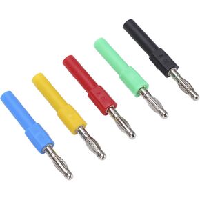 Banana Plug Connector, 5PCS/Set 4mm Banana Male to 2mm Female Banana Connector Adapter for Multimeter, Welding Machinery, Charging Generators, Ships, Automobiles, Computers, Power Regulators