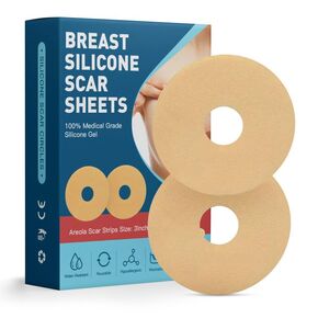 6 Pack Silicone Scar Sheets for Breast, Silicone Scar Removal Sheets for Breast, Silicone Sheet Breast Post Surgery Supplies for Scars Treatment