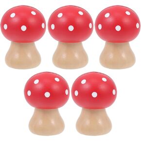 5pcs Table Number Holder Mushroom Table Menu Holder Stand Name Place Card Holders Wedding Mini Sign Display Holder Table Place Holders Food Vintage Wooden Card Banquet