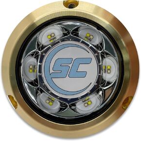 SC3 3" Bronze LED Underwater Boat Light - Color-Changing (RGBW) - 24 Watts - Tempered Glass Lens