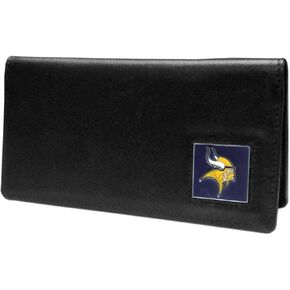 NFL Siskiyou Sports Fan Shop Minnesota Vikings Leather Checkbook Cover One Size Black
