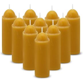 15-Hour Natural Beeswax Candles Compatible with Candle Lanterns - Smokeless Clean Long Lasting Burning for Outdoor, Camping, Emergency, Survival Emergency Preparedness- 20Pack