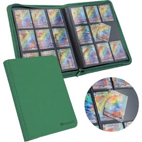 Card Binder 9 Pocket, Premium Card Book for 360 Cards, Sturdy Card Album for Collectible Cards, Side-Loading Card Collection Folder for TCG, MTG, Other Game Cards, Sport Cards, Black