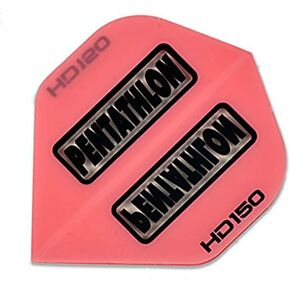 US Darts Pentathlon Pink HD150 Standard Shape Dart Flights - 3 Sets (9 Flights) - 150 Micron - Super Tough
