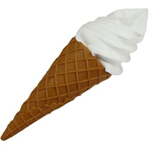 jojofuny Fake Ice Cream Waffle Cone Realistic Artificial Cake Model for Photography Props Bakery Shop Window Display White