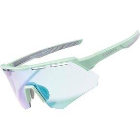 ROCKBROS Photochromic Cycling Glasses for Men Running Glasses for Women Mountain Bike Sunglasses