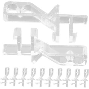 Gadpiparty Valance Clips for Blinds 20pcs Clear Hidden Window Blind Retainer Clips Replacement for Wood or Faux Wood Horizontal Blinds Valance Window Blind Accessories