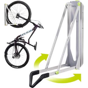 Pivot Bike Storage Rack by Delta Cycle - Bike Rack Garage Wall Mount Swivels to Save Space - No Lifting Required Vertical Bike Rack - Indoor Bike Storage Wall Hanger Holds Up to 100 lbs