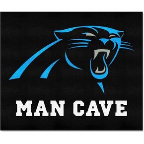 FANMATS 14279 Carolina Panthers Man Cave Tailgater Rug - 5ft. x 6ft. Sports Fan Area Rug, Home Decor Rug and Tailgating Mat