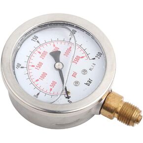 قطر مقياس الضغط، 0-250 بار 0-3750PSI G1 4 63 مم مقياس هيدروليكي لقياس ضغط المياه الهيدروليكي أداة قياس الضغط in Kuwait
