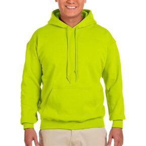 Gildan Mens Heavy Blend Hooded Sweatshirt Safety Greens