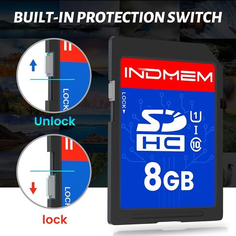 بطاقة SD INDMEM سعة 1 جيجابايت، 10 حزم بطاقة ذاكرة فلاش فئة 4 سعة 1 جيجابايت MLC القياسية الآمنة الرقمية وبطاقة الكاميرا in Saudi Arabia