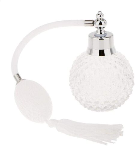 1pcs 100ml Vintage Crystal Perfume Bottle Spray Atomizer Glass Bottle Lady Gift (white), A0231 in Saudi Arabia