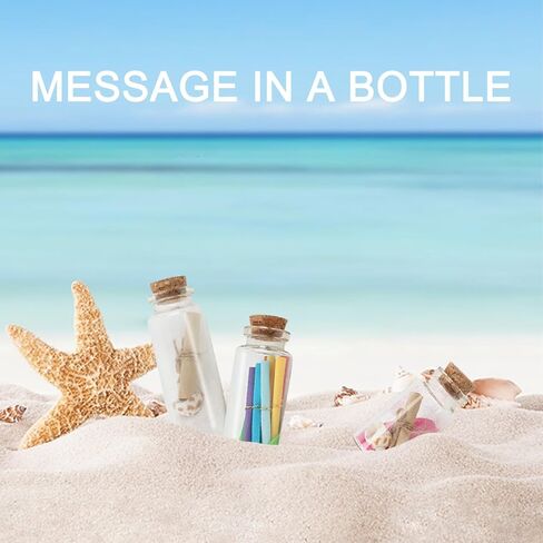 زجاجات زجاجية صغيرة سعة 25 مل مع فلين، 48 عبوة زجاجات صغيرة مع سدادات فلين وخيوط إضافية، قوارير صغيرة بأغطية، برطمانات تعويذة صغيرة، زجاجات جرعة صغيرة لصالح الحفلات، الرمل، الحرف اليدوية in Kuwait