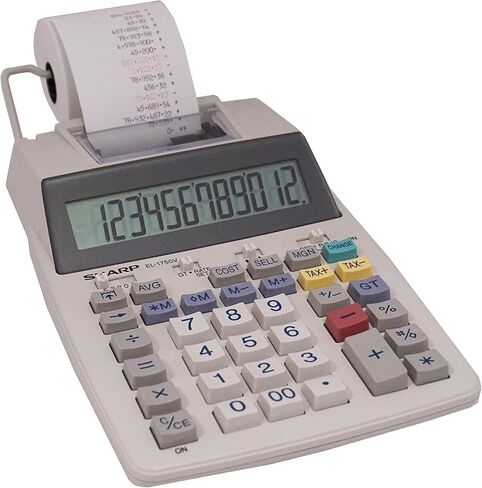 شارب SH-EL1750V آلة حاسبة للطباعة، أسود/أحمر in Kuwait